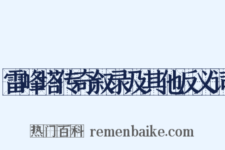 雷峰塔传奇叙录及其他反义词是什么意思的图片